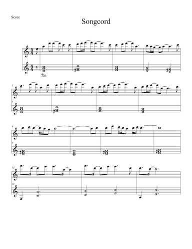 The Songcord (arr. Pierre Martinez)