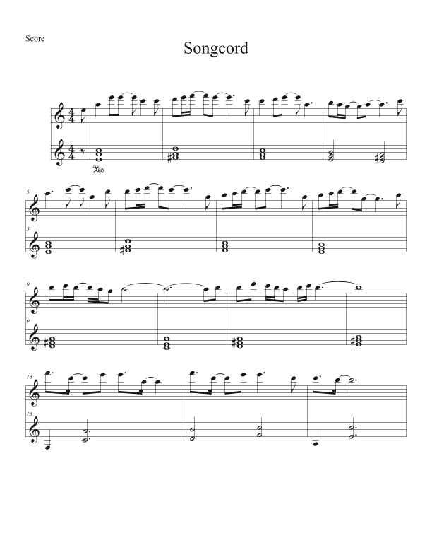 The Songcord (arr. Pierre Martinez)