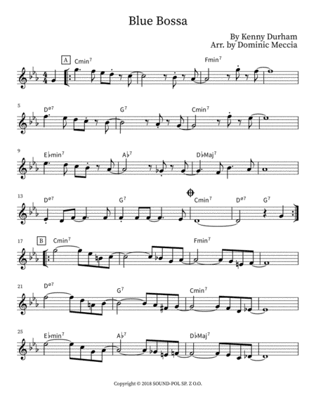 Blue Bossa (arr. Dominic Meccia)