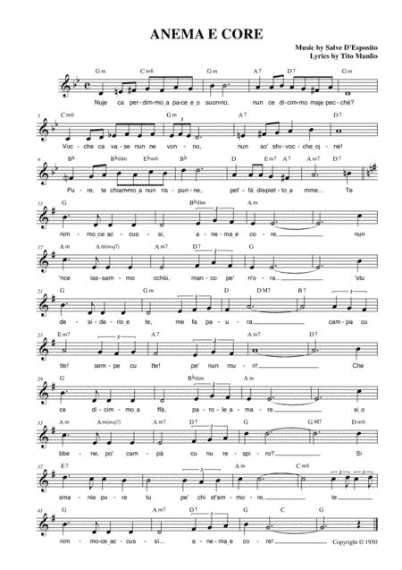 Anema E Core (with All My Heart) (arr. Luca Aletta)