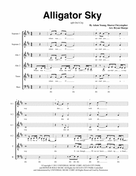 Alligator Sky (arr. Bryan Sharpe)