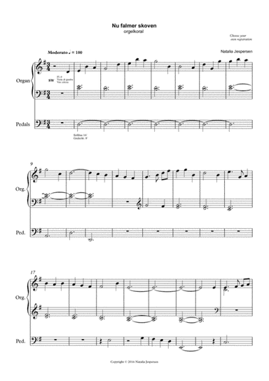 Nu falmer skoven trindt om land (Orgelkoral)