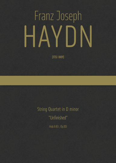 Haydn - String Quartet in D minor, Hob.III:83 ; Op.103 (arr. J.G. Cucó Barber)