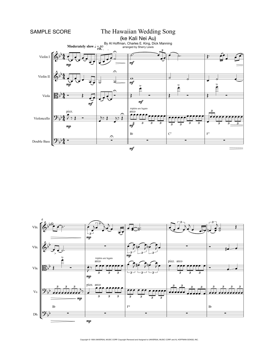 Hawaiian Wedding Song (arr. Sherry Lewis)