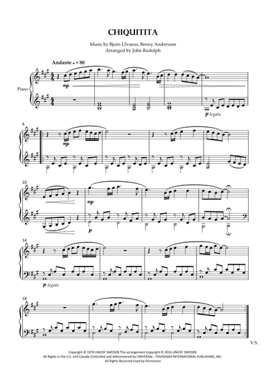 Chiquitita (arr. John Rudolph)