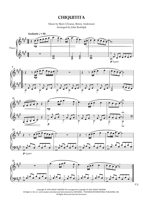Chiquitita (arr. John Rudolph)