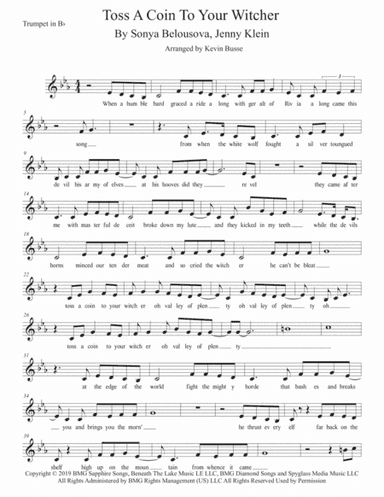 Toss A Coin To Your Witcher (arr. Kevin Busse)