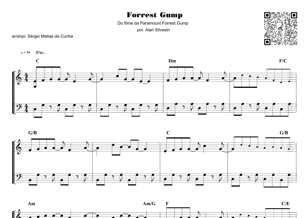 Forrest Gump - Main Title (feather Theme) (arr. Sérgio Matias da Cunha)