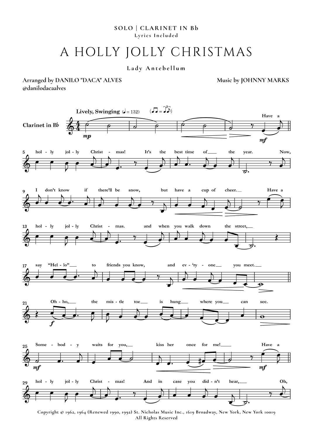 A Holly Jolly Christmas (arr. Danilo “Daca” Alves)