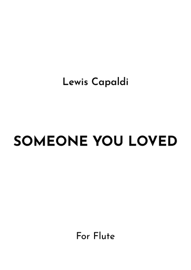 Someone You Loved (arr. Jireh J.)