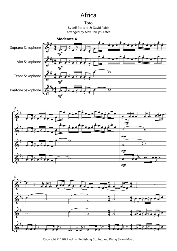 Africa (arr. Alex Phillips-Yates)