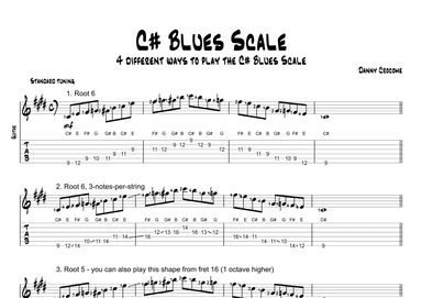 C# Blues Scale (4 Ways to Play)