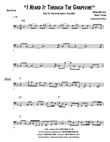 I Heard It Through The Grapevine (arr. Accubass)