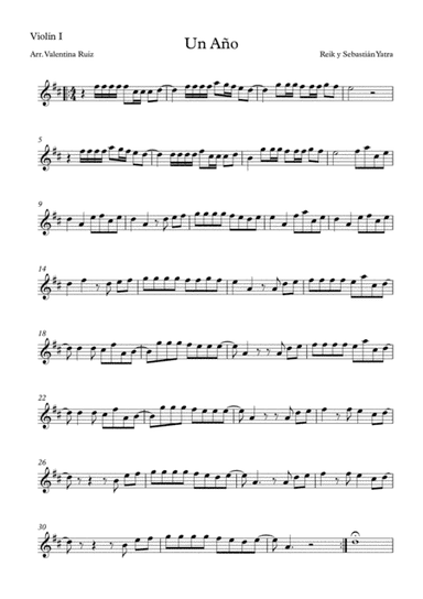Un Ano (arr. Valentina Ruiz)