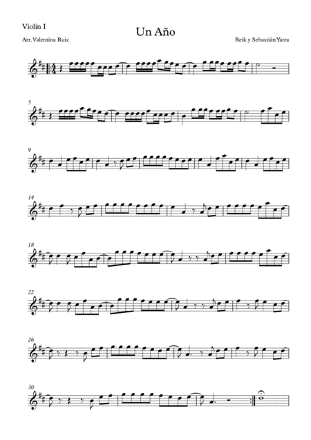 Un Ano (arr. Valentina Ruiz)