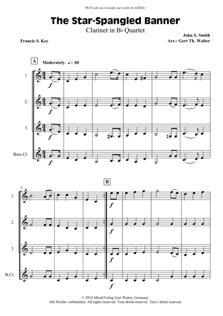 The Star-Spangled Banner (arr. Gert Th. Walter)
