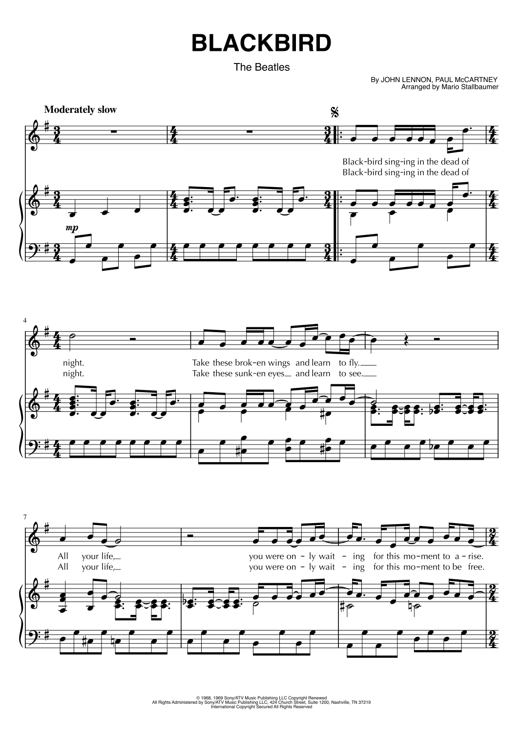 Blackbird (arr. Mario Stallbaumer)