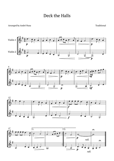 Deck the Halls (arr. André Nusa)