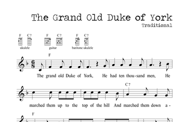 The Grand Old Duke of York (Children's Song) (arr. M. Ryan Taylor)