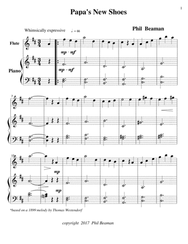 Papa's New Shoes - Flute-Piano