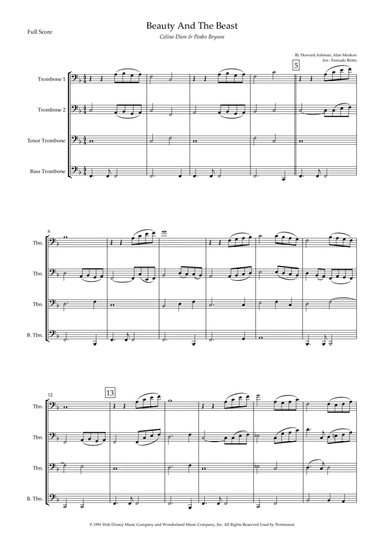 Beauty And The Beast (arr. Fernando Britto)
