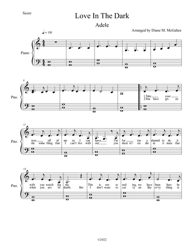 Love In The Dark (arr. Diane M. McGahee)