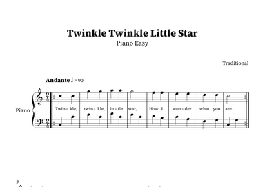 Twinkle Twinkle Little Star (arr. Guima's Editions)