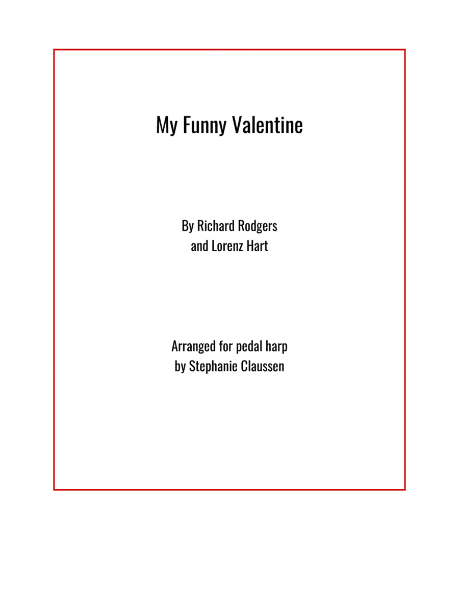 My Funny Valentine (arr. Stephanie Claussen)