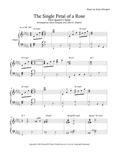 The Single Petal Of A Rose (arr. Dave Gingras and John E. Dosher)