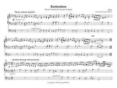 Restoration, for Organ solo (arr. Nigel Williams)