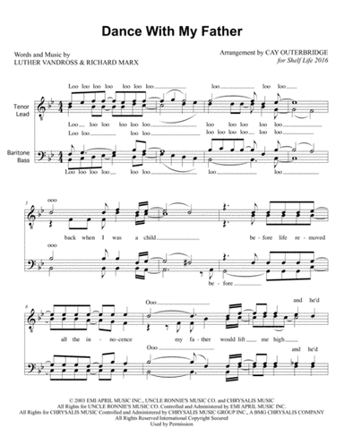 Dance With My Father (arr. Cay Outerbridge)