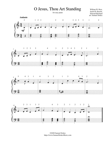 O Jesus, Thou Art Standing - for easy piano (arr. Samuel Stokes)