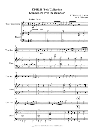 Over The Rainbow (arr. Kevin P Holdgate)