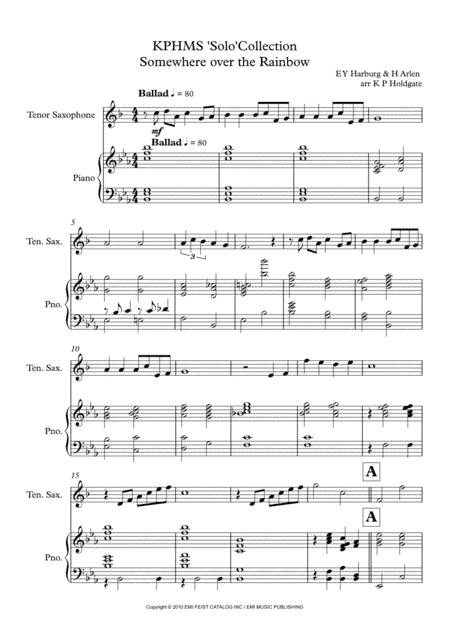 Over The Rainbow (arr. Kevin P Holdgate)
