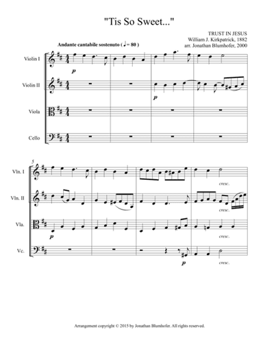 "Tis so Sweet..." (arr. Jonathan Blumhofer)