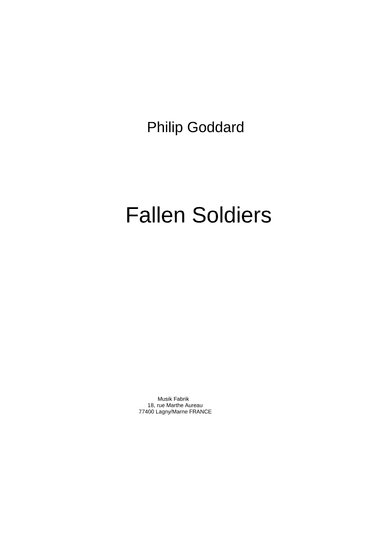 Fallen Soldiers for three C trumpets and organ