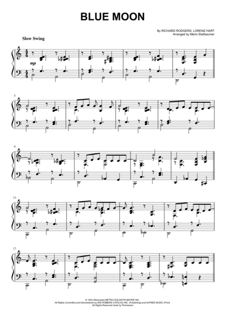 Blue Moon (arr. Mario Stallbaumer)