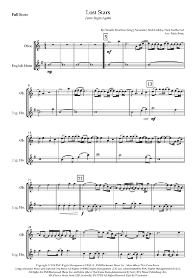 Lost Stars (arr. Fabio Britto)
