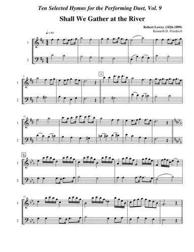 Ten Selected Hymns for the Performing Duet, Vol. 9 - flute and trombone or euphonium (arr. Kenneth D. Friedrich)