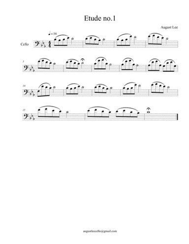 Simple etude no.1 for cello solo
