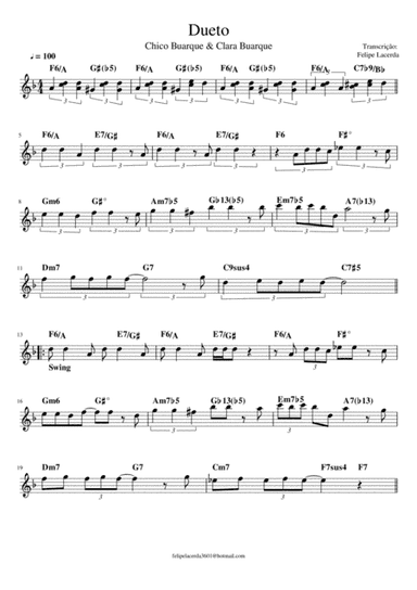 Chico Buarque De Hollanda Vai A Copa De 2006 (arr. Felipe Lacerda)