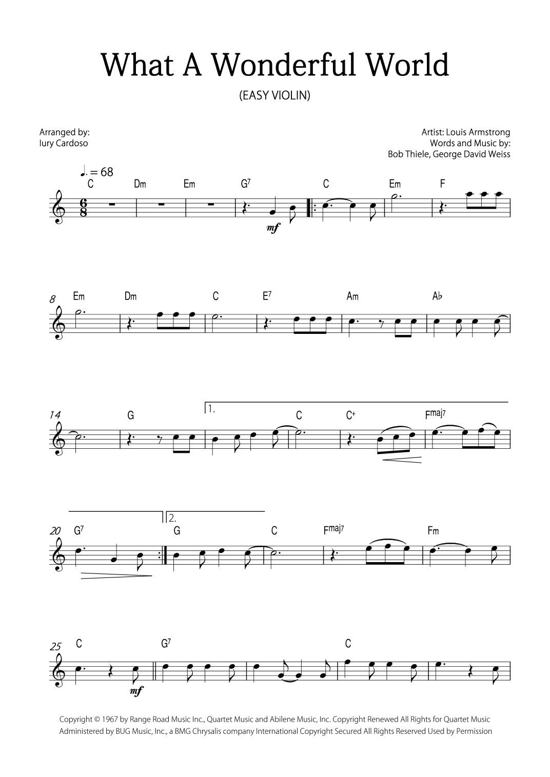 What A Wonderful World (arr. Iury Cardoso)