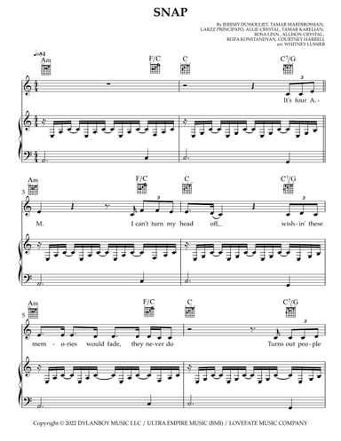 Snap (arr. Whitney Lussier)