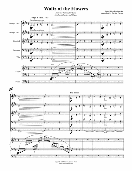 Waltz of the Flowers from the Nutcracker for Brass Quintet and Organ (arr. Cherry, Gordon)