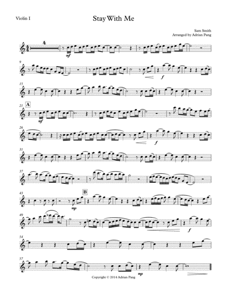 Stay With Me (arr. Adrian Pang)