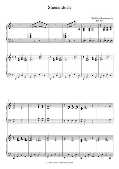 Shenandoah - 2 keyboards 4 hands (arr. Ian Rae)