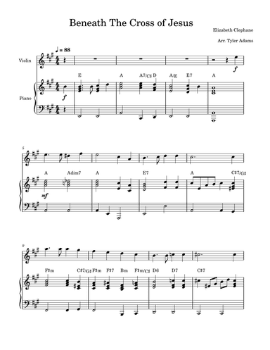 Beneath The Cross Of Jesus (arr. Tyler Adams)