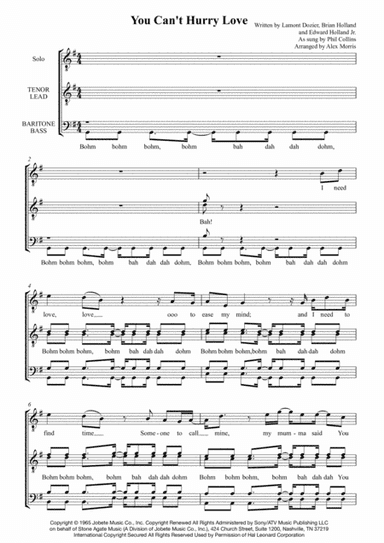You Can't Hurry Love (arr. Alex Morris)