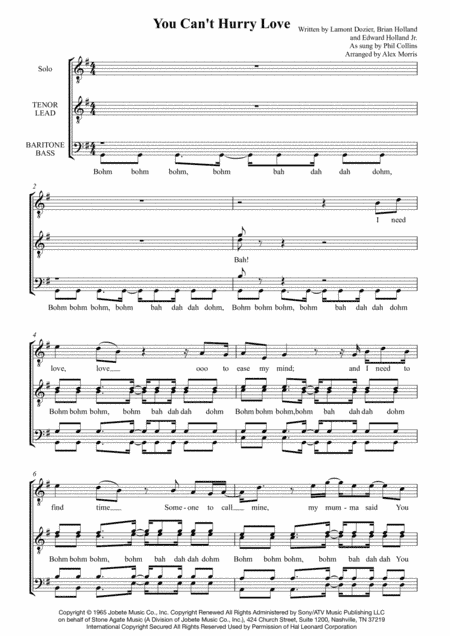You Can't Hurry Love (arr. Alex Morris)