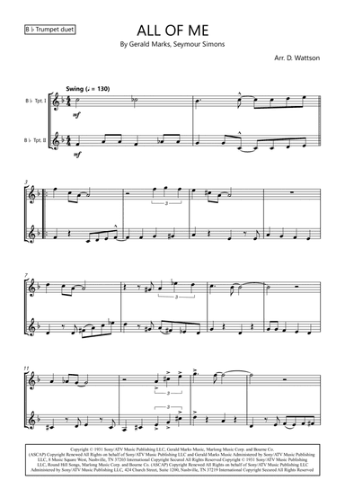 All Of Me (arr. Douglas Wattson)